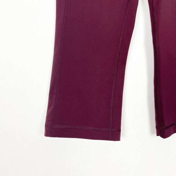 Lululemon Leggings Women's 6 Bordeaux Drama Gather & Crow Crop Slit Capri - Picture 4 of 16